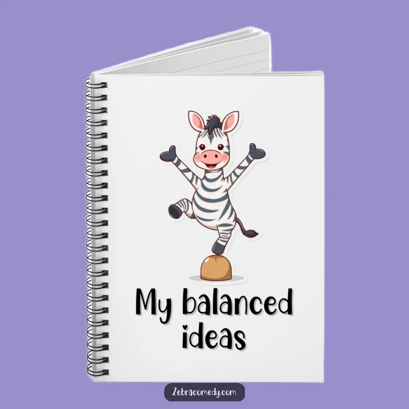 Funny Zebra Notebook: Plan With Poise, Ideal Funny Gift