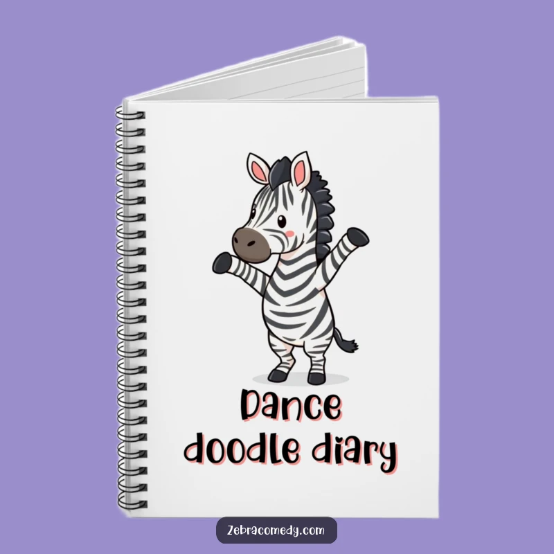 Funny Zebra Silly Dance Notebook - Whimsical Cartoon Journal