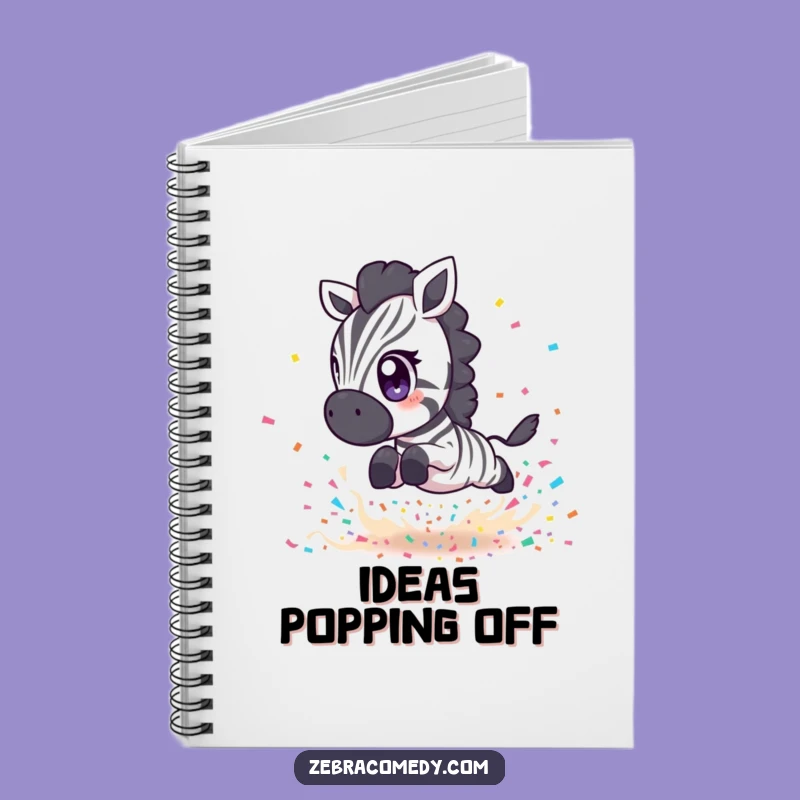 Funny Zebra Confetti Leap Notebook: Jot Down Party Ideas, Perfect Gift for Planners