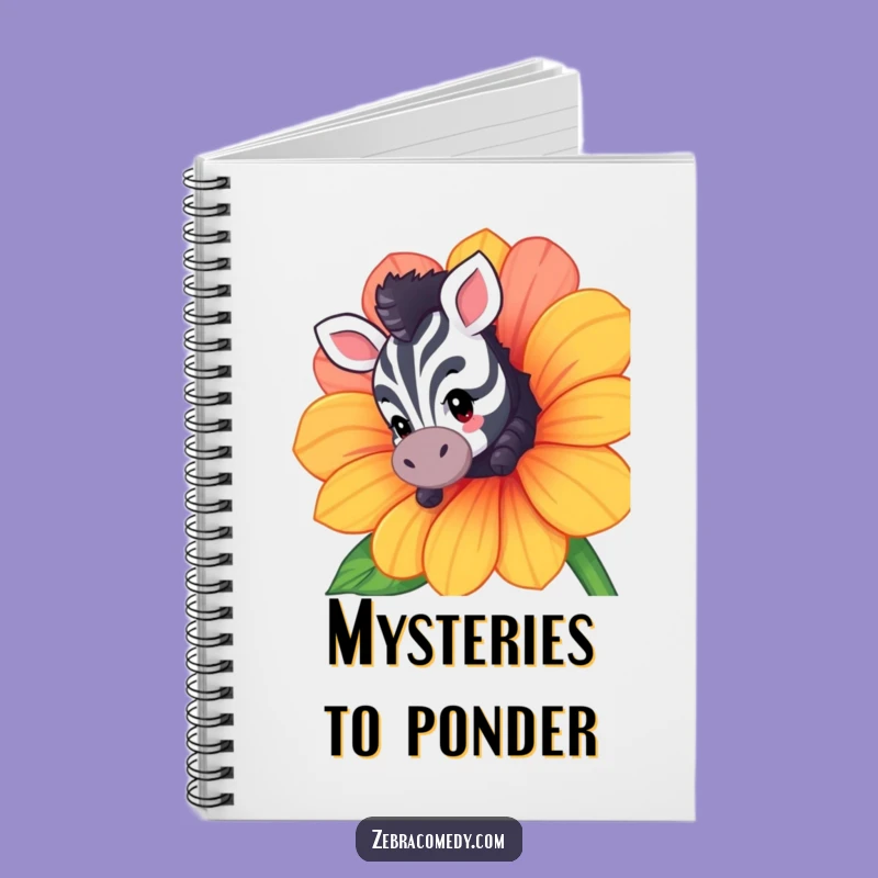 Funny Zebra Peek Notebook - Jot Down Your Curious Thoughts