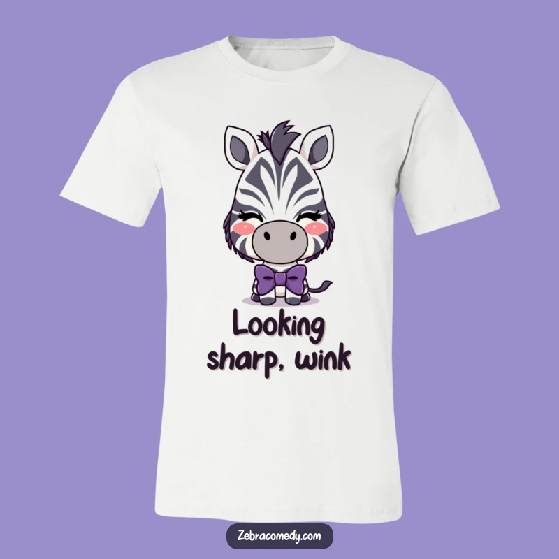 Funny Playful Zebra T-Shirt - Winking Style Icon, Great Gift Idea