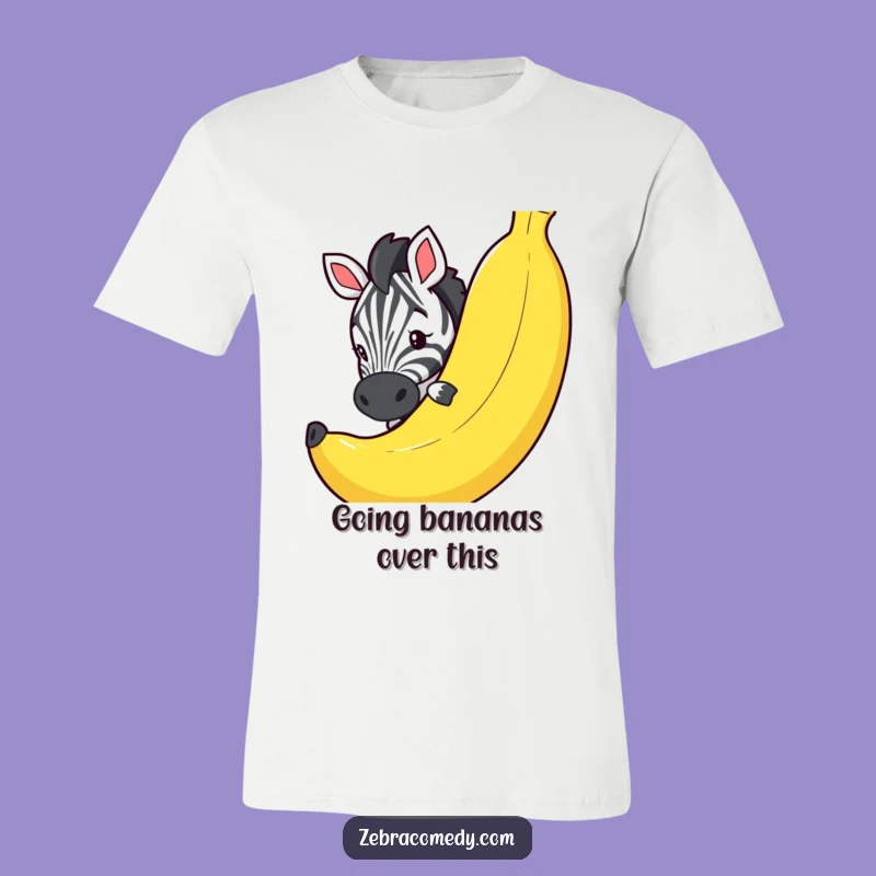 Funny Zebra Banana Peek T-Shirt: Wear Your Quirky Sense of Humor with Pride!