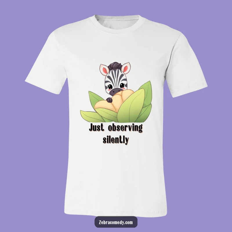 Funny Zebra Hiding Tee: Stealthy Style, A Great Funny Gift for Introverts