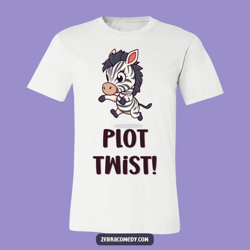 Funny Startled Zebra Leaping T-Shirt: Express Your Shock with Humor