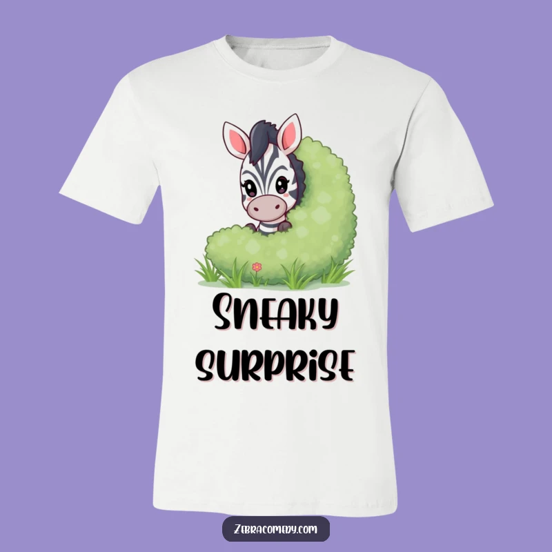 Funny Playful Zebra T-Shirt, Hide and Seek Fun, a Perfect Gift