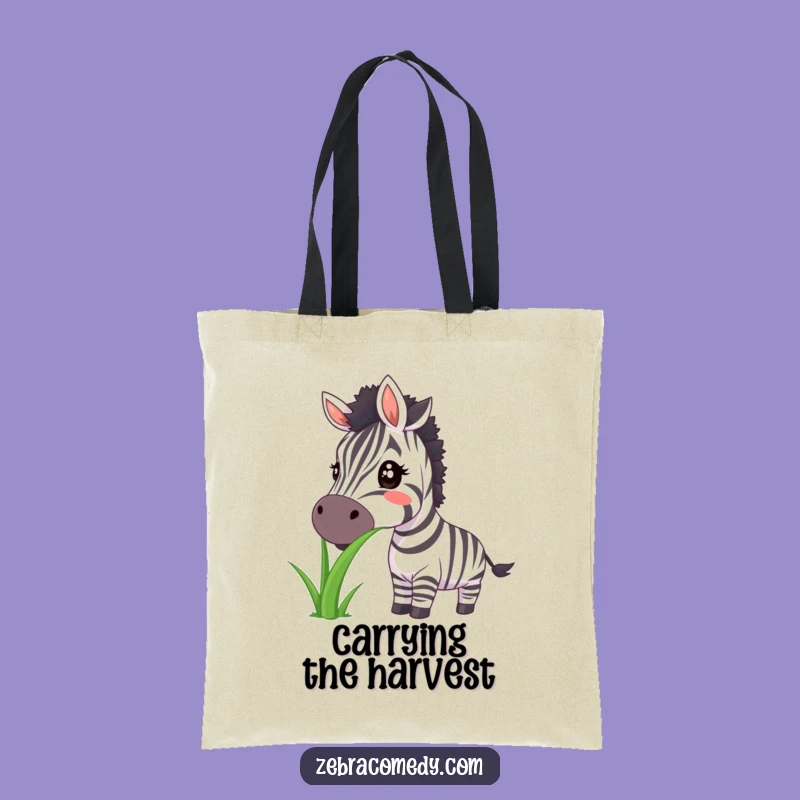 Funny Zebra Big Smile Grass Tote Bag - Carry Your Joy!