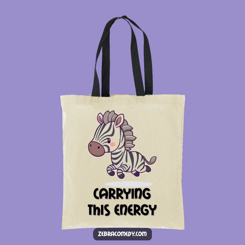 Funny Zebra Bounce Tote Bag: Carry Your Essentials with Hilarious Animal Motion