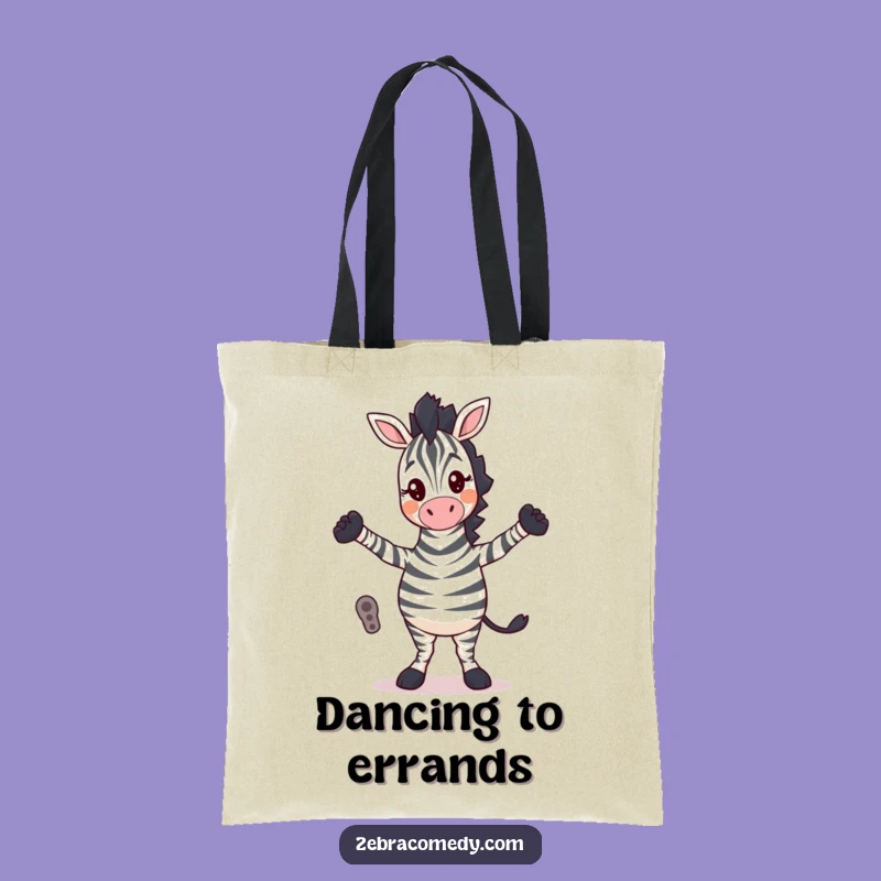 Funny Cross-Legged Zebra Tote Bag: Carry Your Moves with Humorous Style