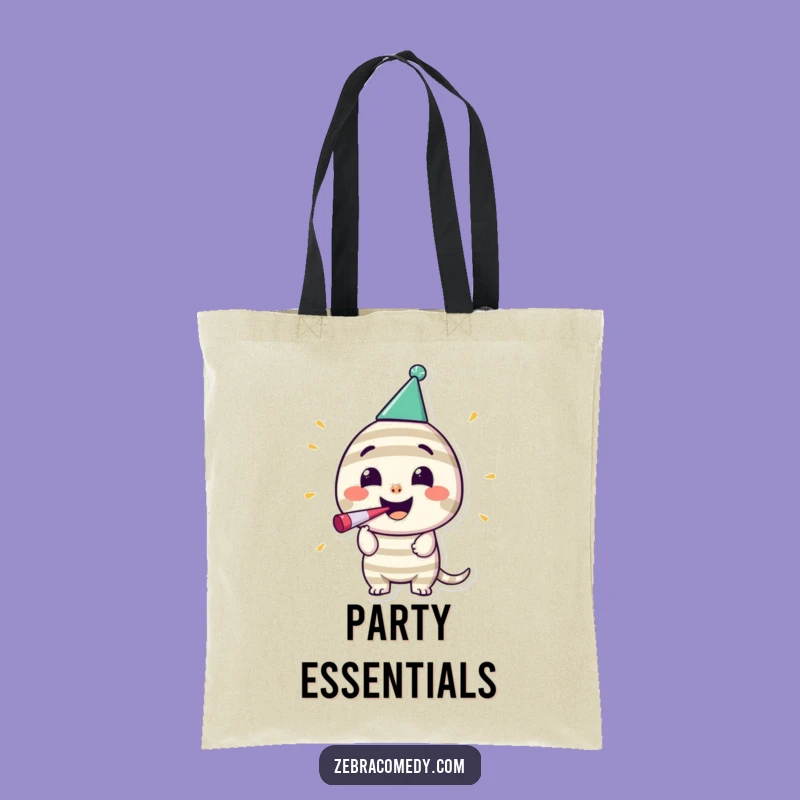 Funny Striped Party Tote Bag: Carry Your Celebration Essentials with Hilarious Flair