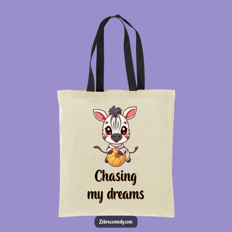 Funny Zebra Ball Chase Tote Bag: Carry Your Essentials with This Hilarious, Playful Accessory