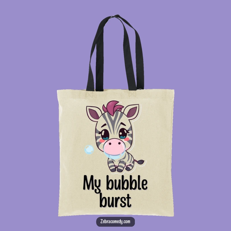 Funny Zebra Bubble Tote Bag - Carry Your Cheerful Vibes!