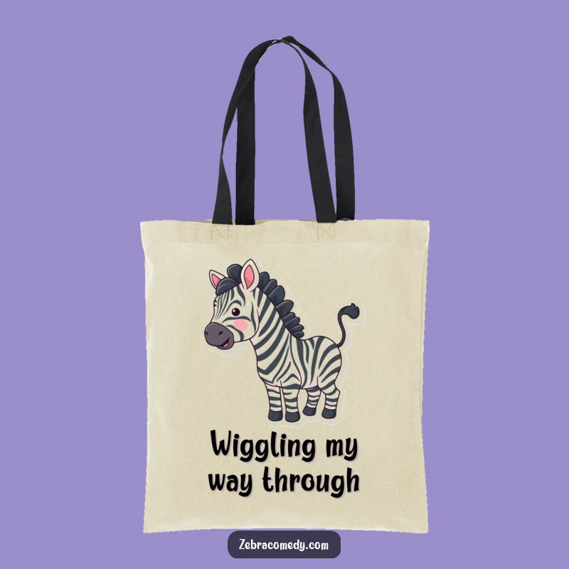 Funny Wavy Stripe Zebra Tote Bag - Stylish & Hilarious Carry-All for Happy Vibes